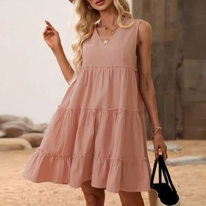 Frill Trim Smock Dress